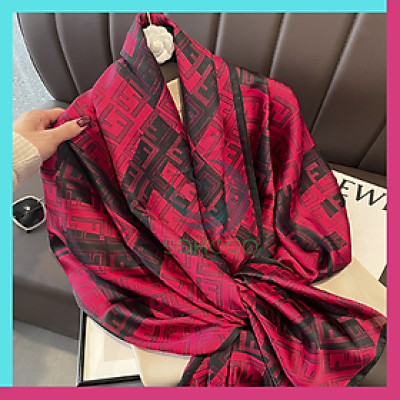 [CHỌN MẪU]-Khăn Choàng Cổ/Quàng Cổ Lụa Cao Cấp -Họa Tiết F.D Sang Trọng Chất Liệu Silk- Size 180x90cm