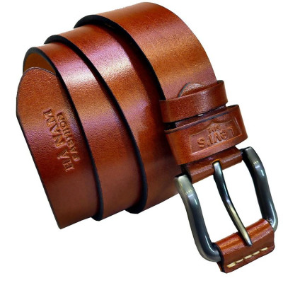 Thắt Lưng Nam Da Bò Thật TiTi ĐÔ Bản Lớn Da 1 Lớp Đầu Khóa Kim TLNA2028