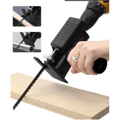 Biến Máy Khoan Thành Máy Cưa Điện Cầm Tay Với Bộ Chuyển Đổi Kèm 3 Lưỡi Cắt Gỗ, Kim Loại Đa Năng Hiệu Quả