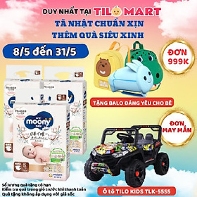 Tã/bỉm dán Moony Natural Size M-46 miếng( bé 6-11kg)