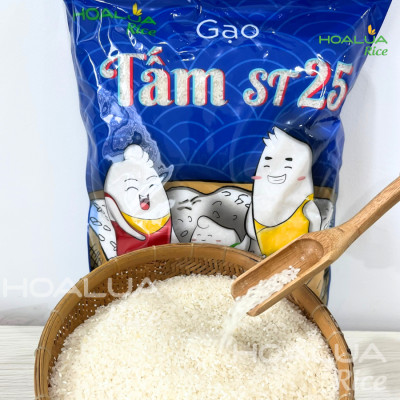 Gạo Tấm ST25 Hoa Lúa túi 2kg - Dẻo mềm, thơm ngon