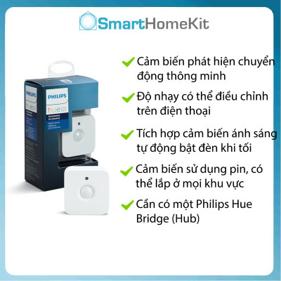Cảm biến chuyển động Philips Hue Motion Sensor - Không Dây - Hàng Chính Hãng