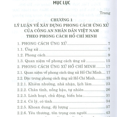 Xây Dựng Phong Cách Ứng Xử Của Công An Nhân Dân Theo Phong Cách Hồ Chí Minh