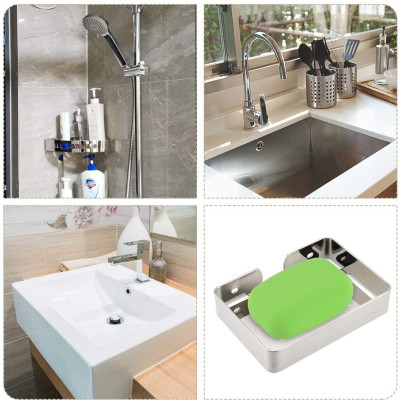 Kệ đựng xà bông cục dán tường inox 304 có keo dán Hobby Home Decor SB4