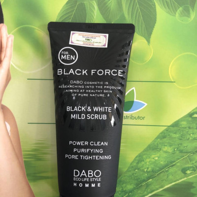 Sữa rửa mặt Nam Dabo Black Force Men Hàn Quốc 120ml Tặng Móc khoá