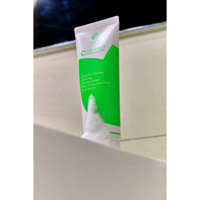 Sửa rửa mặt Clear Vitality Foaming Cleanser OHB MADE IN KOREA - 100ml - Thải độc lỗ chân lông, Tẩy tế bào chết bằng than