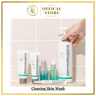 Sửa rửa mặt dạng gel tạo bọt  sạch sâu, kềm dầu ngừa mụn dành cho da dầu mụn, da hỗ hợp thiên dầu Dermalogica Clearing Skin Wash 250ml/ 500ml
