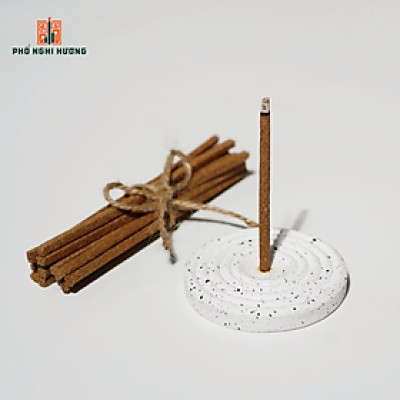 Đế cắm nhang gốm trắng cao cấp thủ công Phổ Nghi Hương tối giản, hiện đại phù hợp cho mọi loại nhang có tăm, không tăm, thanh hương thư giãn