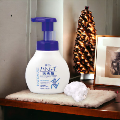 Sữa Rửa Mặt Tạo Bọt Ngừa Mụn Và Dưỡng Sáng Da Chai 29347 Reihaku Hatomugi Facial Whip (160 mL)