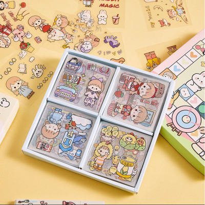 Sét 100 Sticker miếng dán tập vỡ kute trang trí văn phòng phẩm - HENRRYSA