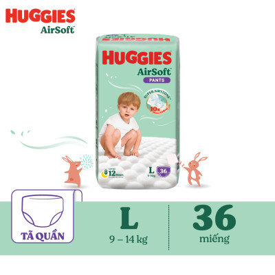 Tã quần Huggies Airsoft size L gói 36 miếng