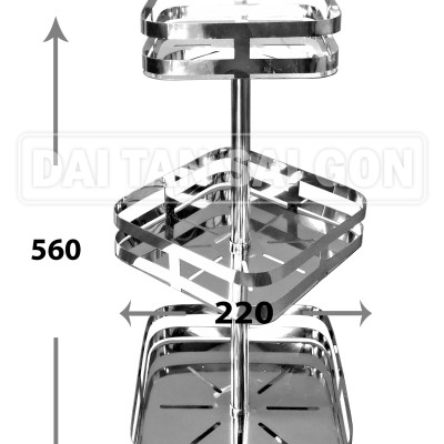 Kệ gia vị inox vuông