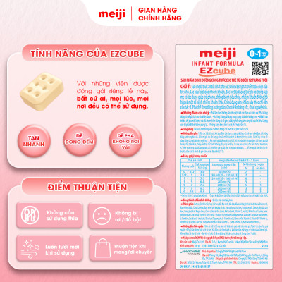 Combo 1 Hộp Thực Phẩm Bổ Sung Meiji Mama Milk Và 1 Hộp Sản phẩm dinh dưỡng công thức Meiji Infant Formula EZcube