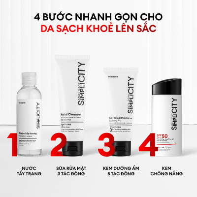 Sữa rửa mặt dưỡng ẩm Facial Cleanser Men Stay Simplicity