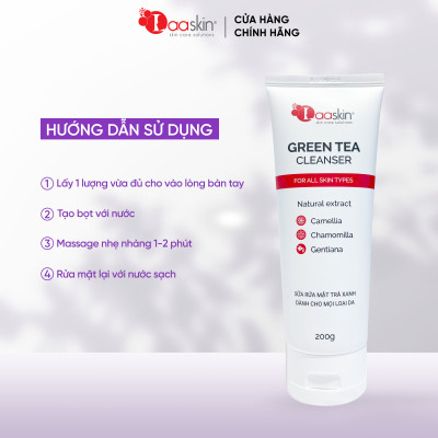 Sữa rửa mặt trà xanh Laaskin làm sạch và cung cấp độ ẩm cho da 200g