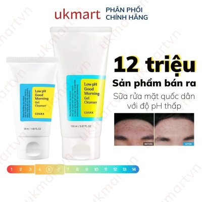 Gel Rửa Mặt Tràm Trà, 0.5% BHA COSRX Low pH Good Morning Gel Cleanser 150ml