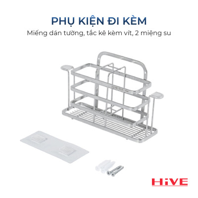 Kệ đựng bàn chải, kem đánh răng HiVE Inox 304