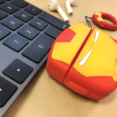 BAO CASE SILICON VỎ ỐP SILICON BẢO VỆ CHO TAI NGHE AIRPODS ĐỦ CỠ SIÊU ANH HÙNG AVENGERS HÌNH NGƯỜI SẮT IRONMAN