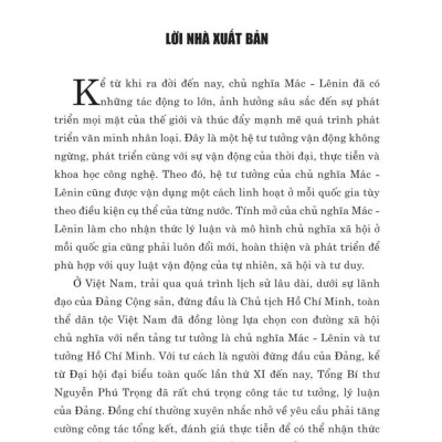 Nhận thức lý luận về chủ nghĩa xã hội và con đường đi lên chủ nghĩa xã hội ở Việt Nam - bản in 2024