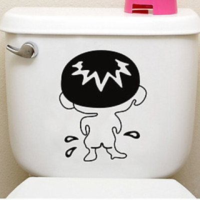 Decal dán trang trí bồn cầu siêu dễ thương chống thấm nước dễ dàng lau chùi