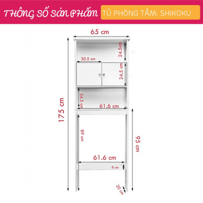 Tủ phòng tắm gỗ hiện đại SMLIFE Shikoku