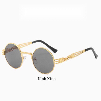 Kính râm, Kính mát Nam Nữ Retro Kim Loại + Tặng Phụ Kiện