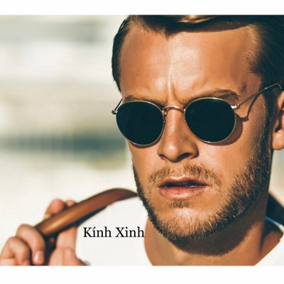 Kính râm Mắt tròn nhỏ thủy tinh phong cách cổ điển - Hàng cao cấp