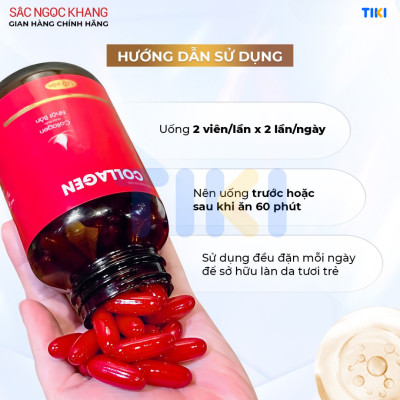 Combo 6 món Nước tẩy trang 145ml + Sữa rửa mặt 100g + Nước hoa hồng 145ml + Kem chống nắng 50g + Viên uống Collagen 60 viên + Kem dưỡng da ban đêm-10g  [Sắc Ngọc Khang official]