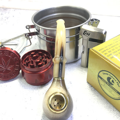 Tẩu Thuốc Sừng Trâu Trắng Cao Cấp – Mã TTLCC-01