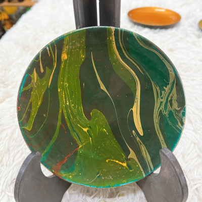 Dĩa Sơn Mài Trang Trí Lưu Niệm size 13cm