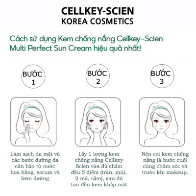 Kem Chống Nắng Tế Bào Gốc Kiềm Dầu Chống Nhăn Dưỡng Ẩm Trắng Da Cellkey-Scien Multi Perfect Sun Cream SPF50+PA++++ (50ml)