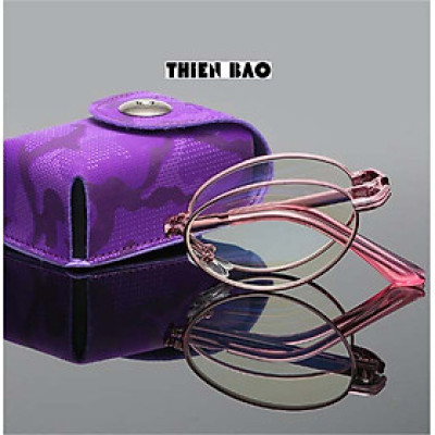 Kính lão thị, kính viễn thị trung niên đọc chữ màu Hồng sang KV8G PINK hàng đẹp tròng Nhật gấp gọn