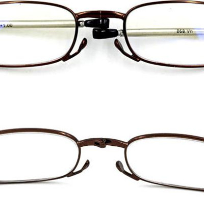 Kính gập 868 màu nâu tròng lão 2.5 độ