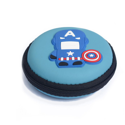 Hộp Đựng Tai Nghe Họa Tiết Biểu Tượng Captain America (Xanh) - Hàng Chính Hãng
