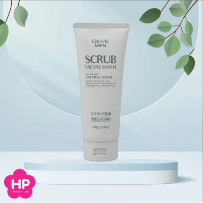 Sữa Rửa Mặt Deve Hạt Scrub Dành Cho Nam Giới (130g)