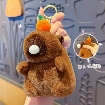 Móc khóa Capybara nhồi bông dùng làm quà tặng đồ trang trí - 8027