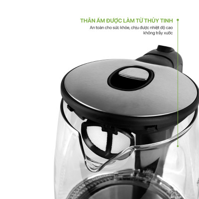 Ấm đun nước siêu tốc Elmich Smartcook ICS-3859 (1.7 Lít) - Hàng chính hãng