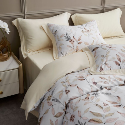 Bộ 6 món drap, áo gối và mền NIN Tencel Selina 900 mẫu mới 2024 chất lụa tencel mềm mát