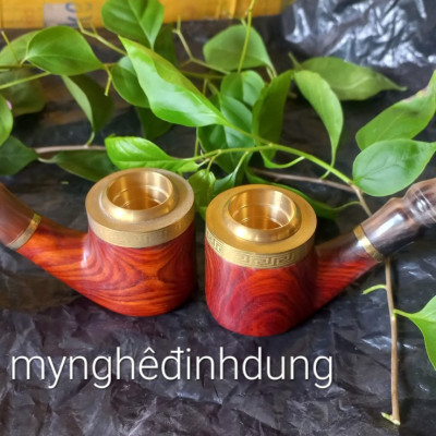 Tẩu hút thuốc sì gà phong cách lịch mãn đẳng cấp bằng gỗ trắc đỏ đen