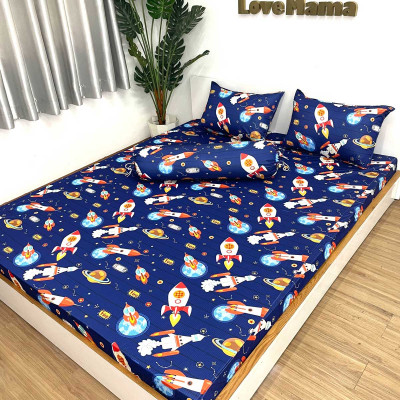 Ga chống thấm bo chun xung quanh + 4 góc chun cố định LoveMama phi hành gia