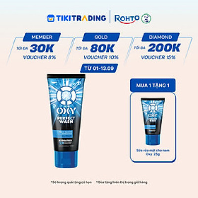 Sữa rửa mặt cho nam Oxy sạch sâu mát lạnh dạng kem Oxy Perfect Wash 100g
