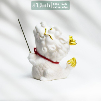 Đế Nhang Trầm Hương Tượng Kỳ Lân Gốm Sứ Cao Cấp Xanh Trắng 3 Lành Trang Trí Tâm Linh Thờ Cúng Thư Giãn