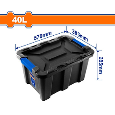 HỘP NHỰA TRỮ KHO ĐEN 40L WTB3340 WADFOW - HÀNG CHÍNH HÃNG