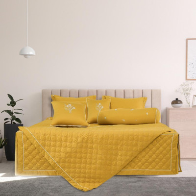 Bộ ga gối EVERON Cotton Sắc Hạ ESC23002 thêu sang trọng hiện đại, nhiều kích thước