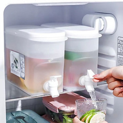 Hộp đựng nước có vòi 3,5L , bình  đựng nước để tủ lạnh ,đựng nước trà ,detox ,nước trái cây tiện dụng và cao cấp ,chịu nhiệt cao 