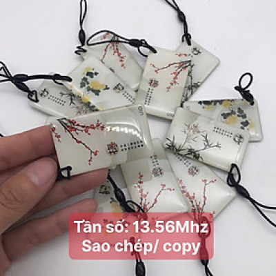 Thẻ cảm ứng từ móc khóa HOA 13.56MHz loại coppy/ sao chép - Hàng nhập khẩu