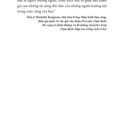 Sức Mạnh Của Người Hướng Nội - Lý Do Thế Giới Cần Bạn Là Chính Bạn