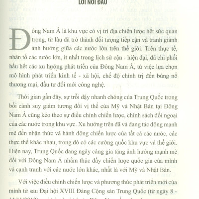 Thích Ứng Của Các Quốc Gia Đông Nam Á Hải Đảo Trước Sự Gia Tăng Ảnh Hưởng Của Trung Quốc Từ Sau Đại Hội XIX Đảng Cộng Sản Trung Quốc (Sách Chuyên Khảo)