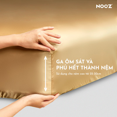 Ga Giường Lụa 60s NOOZ Bedding 1m6x2m & 1m8x2m Trơn Nhiều Màu Vải Mát Lạnh Mềm Mịn Thoáng Khí