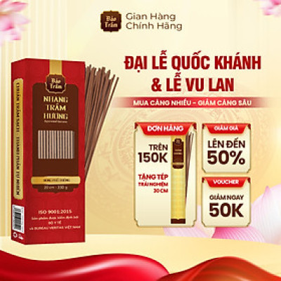 Nhang Trầm Hương – Hộp Đỏ | Bảo Trầm – Hương Trầm Tự Nhiên, Hương Dịu Nhẹ, Thắp Hằng Ngày